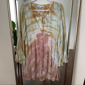 YOUNG FABULOUS AND BROKE Tie Dye Mini Dress